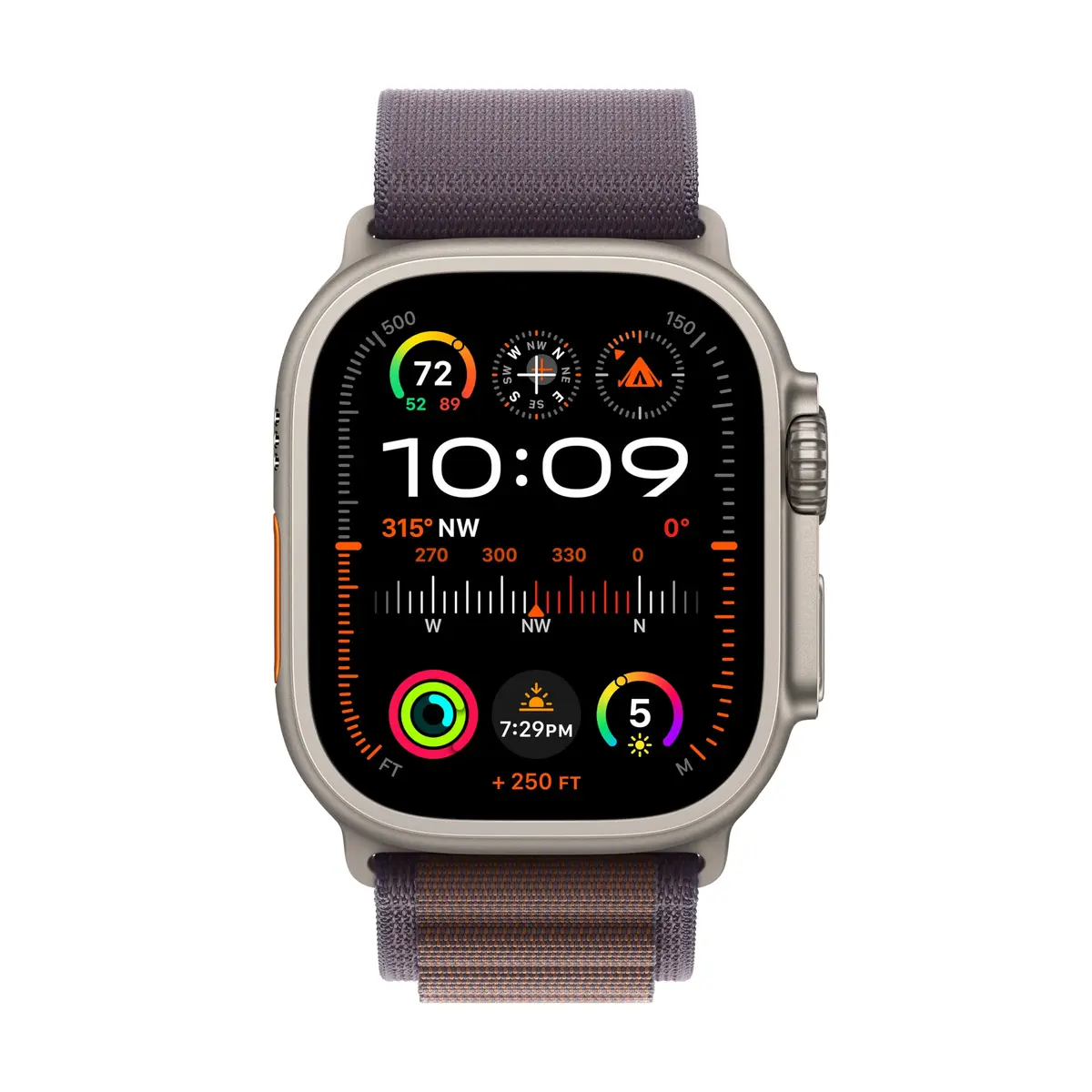Apple Watch Ultra 2 [GPS + Cellular, 49mm] Titanium Case with Indigo Alpine Loop (Renewed) | S9 SiP Chip, 3000 Nit Display - view 2