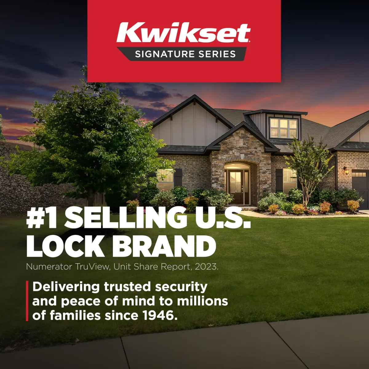 Kwikset San Clemente Entry Handleset with SmartKey Deadbolt, Satin Brass | Grade 1 BHMA Certified Security - view 9