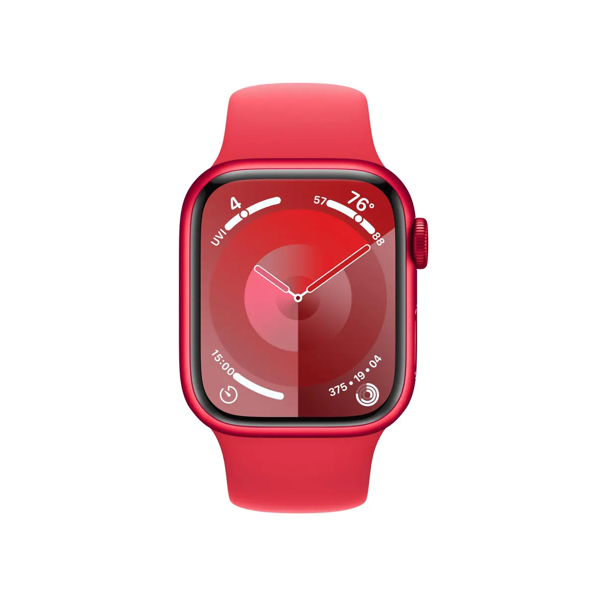 Apple Watch Series 9 GPS 41mm Red Aluminum Case with Red Sport Band M/L | 18-Hour Battery Life - view 2