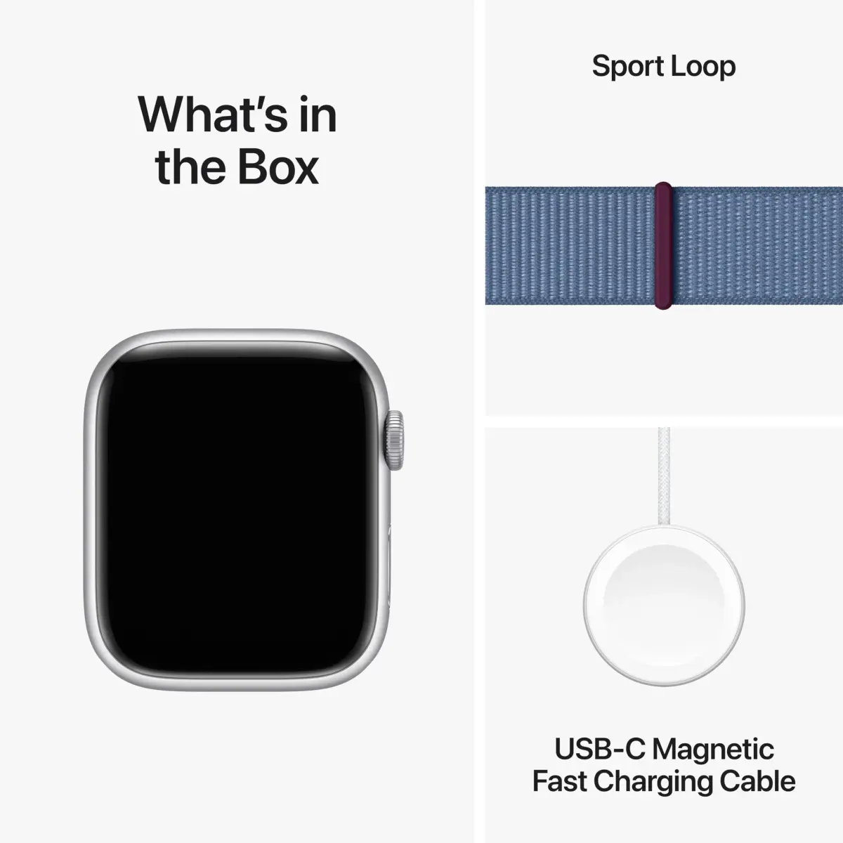 Apple Watch Series 9 [GPS, 45mm] Silver Aluminum Case with Winter Blue Sport Loop | Carbon Neutral Smartwatch - view 6