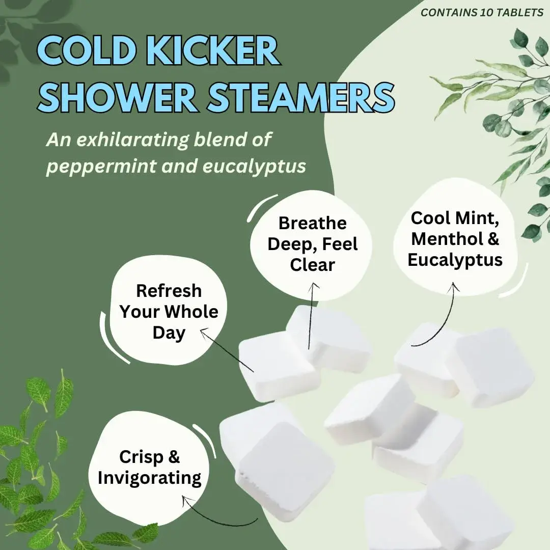 The Herbal Zen Cold Kicker Shower Steamers Aromatherapy Relief 10 Pack | Pharmacist-Crafted for Clear Breathing - view 2
