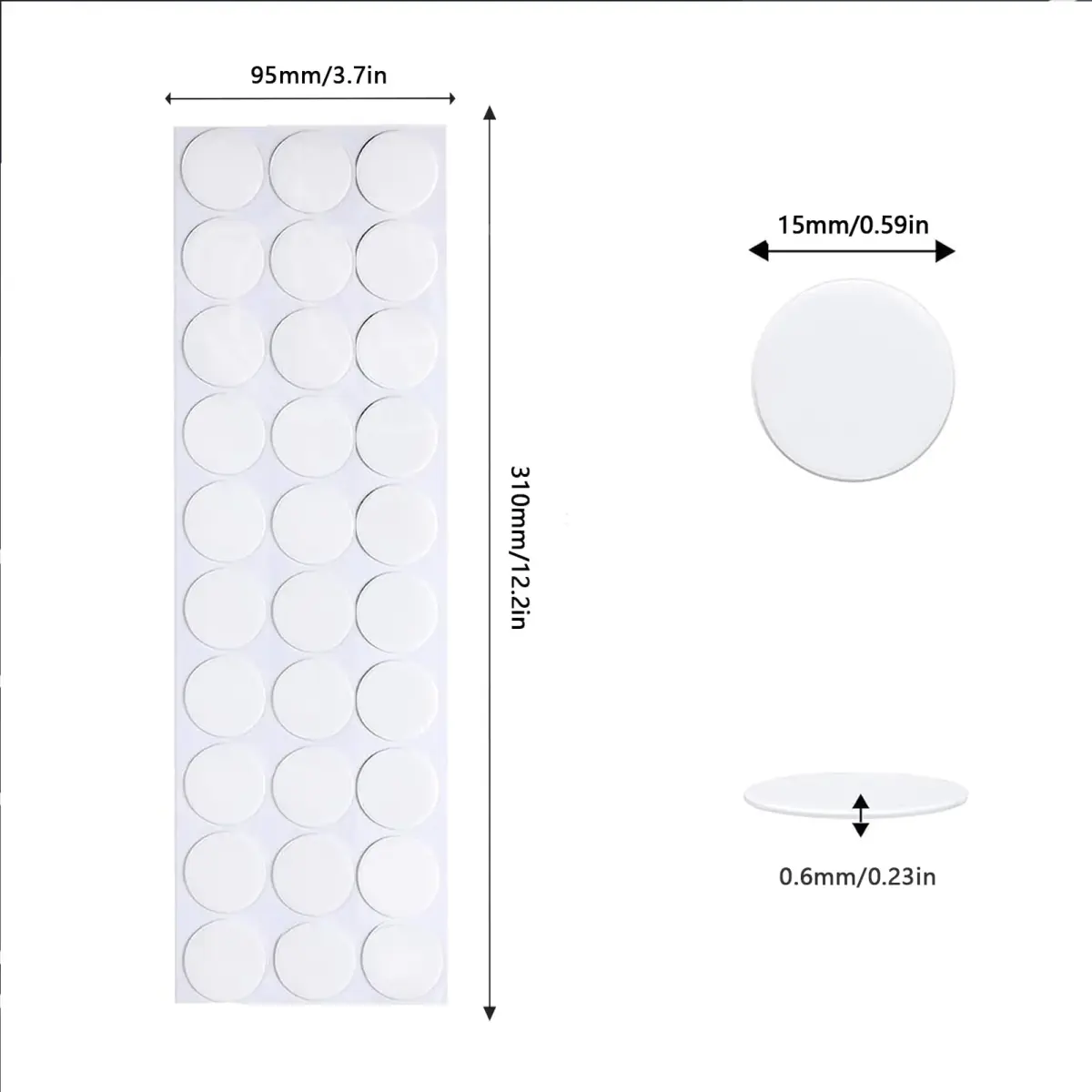 LMJIA Transparent Adhesive Stick Dots 800 Count | Strong Stickiness for Crafts and Decorations - view 2