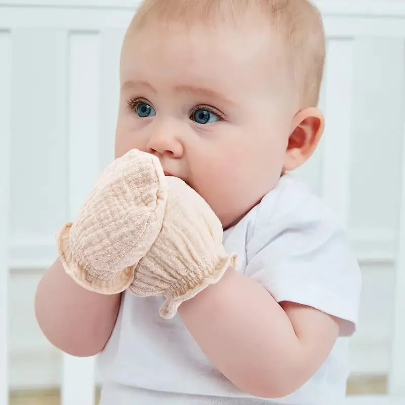 Pro Goleem Baby Mittens 3-Pack | Soft Breathable Cotton for Newborns 0-6M - view 2