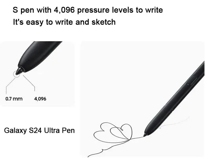 Befzygwk Replacement S Pen for Samsung Galaxy S24 Ultra 5G (Yellow) | 4096 Pressure Levels, 0.7mm Fine Tip - view 2