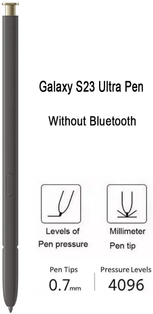 Befzygwk Replacement S Pen for Samsung Galaxy S24 Ultra 5G (Yellow) | 4096 Pressure Levels, 0.7mm Fine Tip - view 4