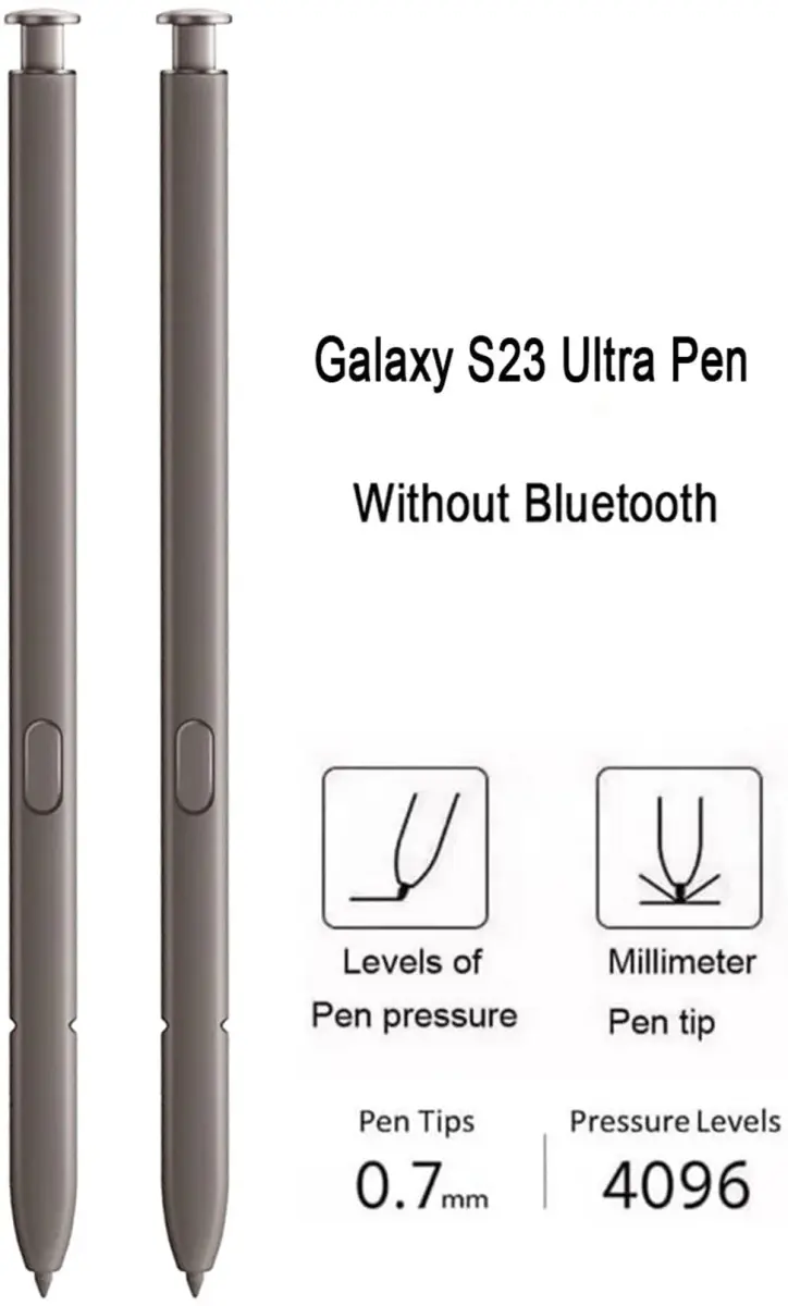 Befzygwk Replacement Stylus Pen for Samsung Galaxy S24 Ultra 5G (2-Pack, Gray) | 4096 Pressure Levels - view 3