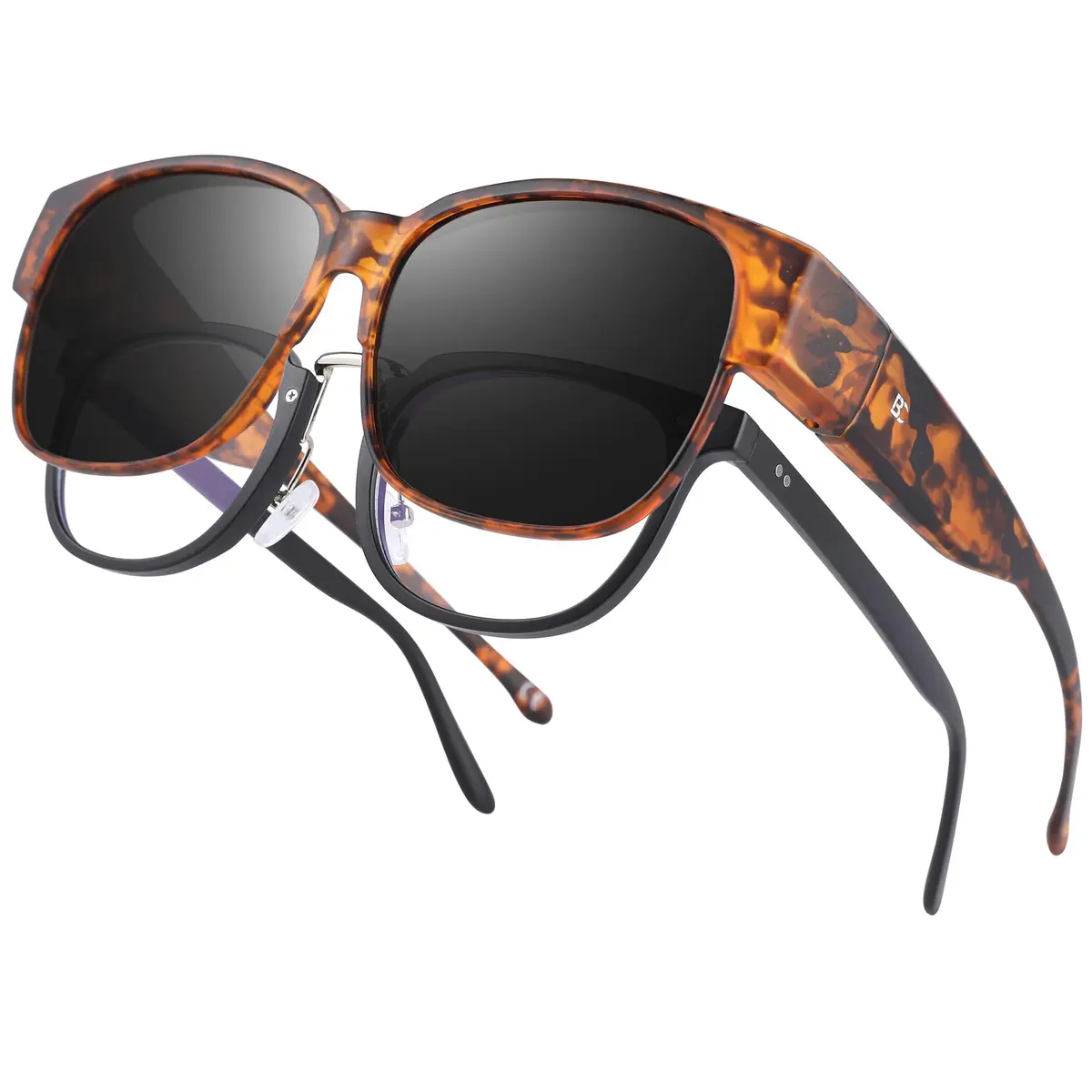 BIRCEN Polarized Fit Over Sunglasses for Men & Women | 21.5g TR90 Frame, 58mm Lens Width - main product image