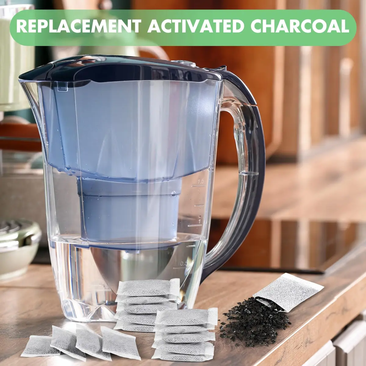 Lounsweer Activated Charcoal Water Filter 100 Count | Coconut Shell Material - view 5