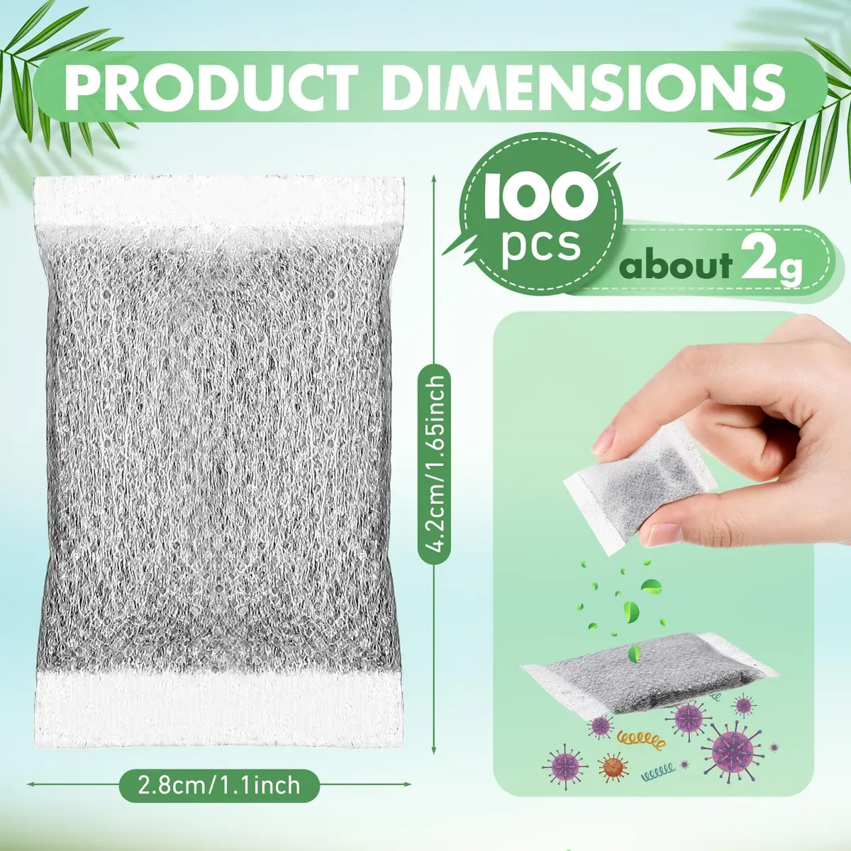 Lounsweer Activated Charcoal Water Filter 100 Count | Coconut Shell Material - view 2