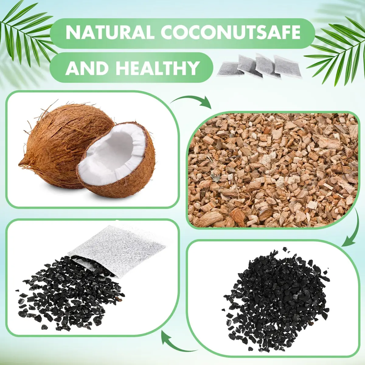 Lounsweer Activated Charcoal Water Filter 100 Count | Coconut Shell Material - view 4