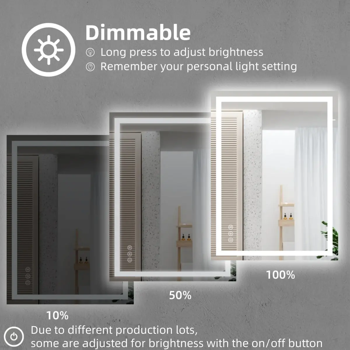 THNIKRE LED Bathroom Mirror 32"x24" Anti-Fog Dimmable Backlit & Front Light, Memory, CRI90+, Waterproof Wall Mount - view 2