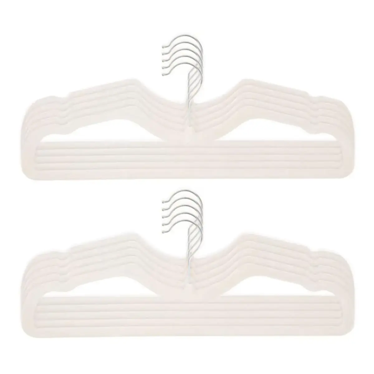 CUTSKY Velvet Hangers 50 Pack, Ultra Slim & Short Neck Hanger, 360 Swivel Hook, Space Saving Durable Non-Slip Felt Hangers, Beige B (43cm x 15cm x 0.6cm) - main product image