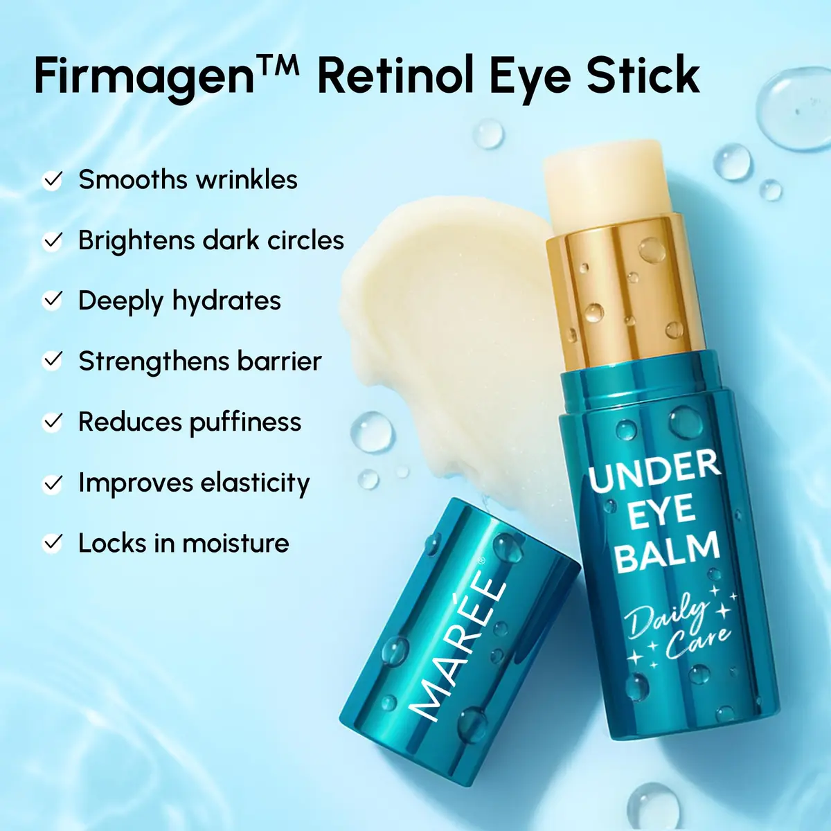 MAREE Under Eye Balm Stick - Collagen Retinol & Brightener 0.35 Oz | Hydrates & Reduces Dark Circles - view 4