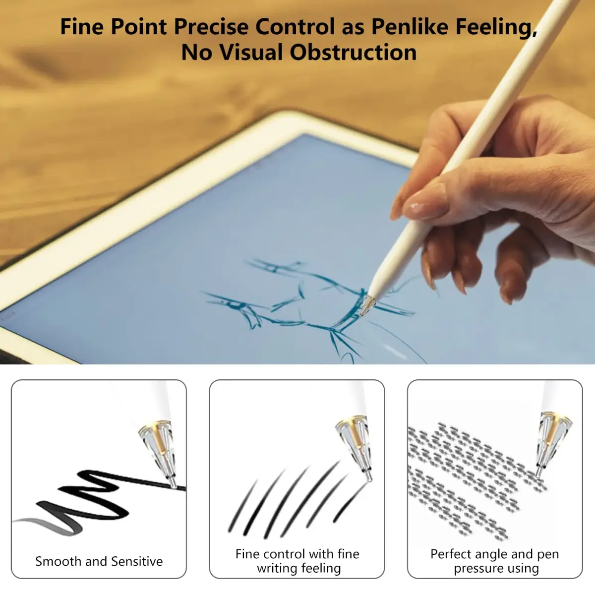 Frylaa Metal Apple Pencil Tips 4-Pack | Precision Control for 1st & 2nd Gen iPads - view 4