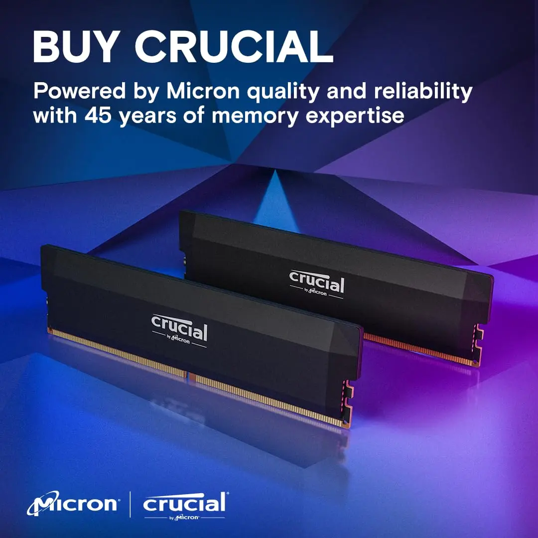 Crucial Pro 32GB DDR5 RAM Kit (2x16GB) 6000MHz CL36 | Overclocking Desktop Gaming Memory - view 7