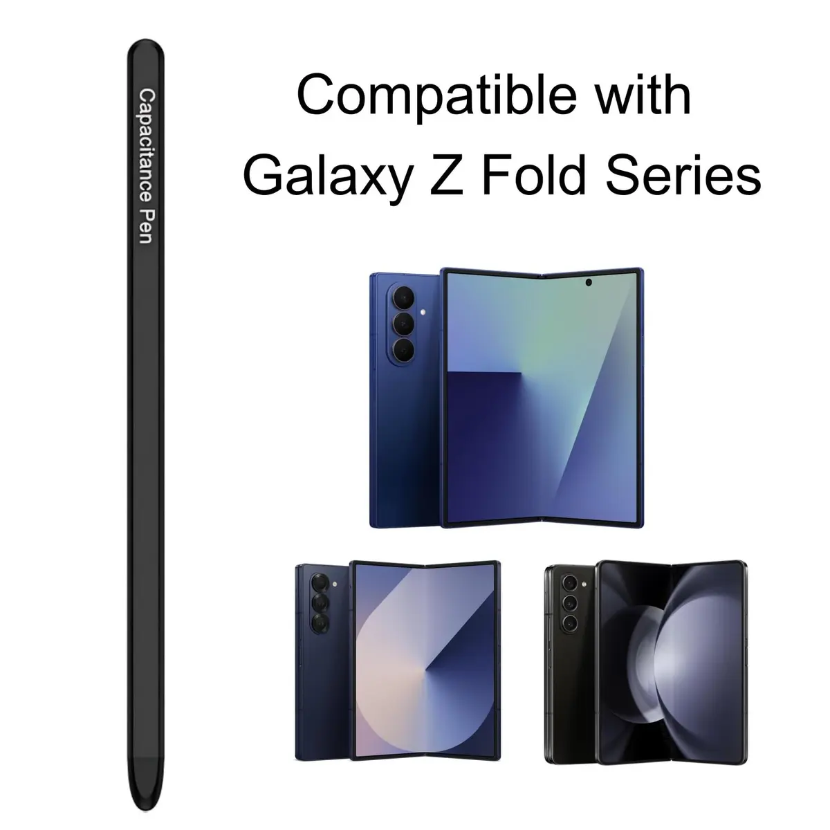 Qenw S Pen for Galaxy Z Fold 8 Ultra/Fold 7 / Fold 6 / Fold 5 | Slim-Black Aluminum Stylus - view 2