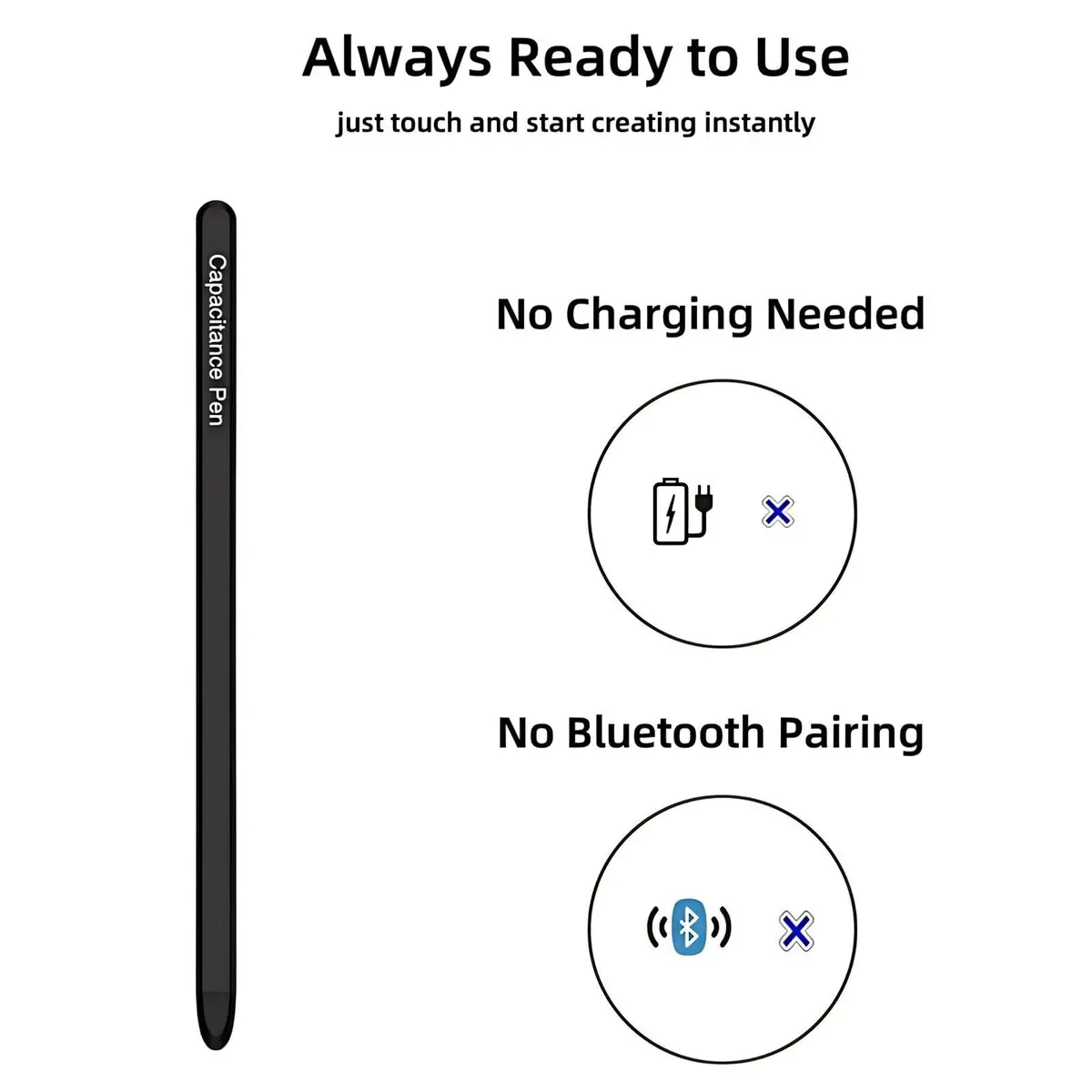 Qenw S Pen for Galaxy Z Fold 8 Ultra/Fold 7 / Fold 6 / Fold 5 | Slim-Black Aluminum Stylus - view 4