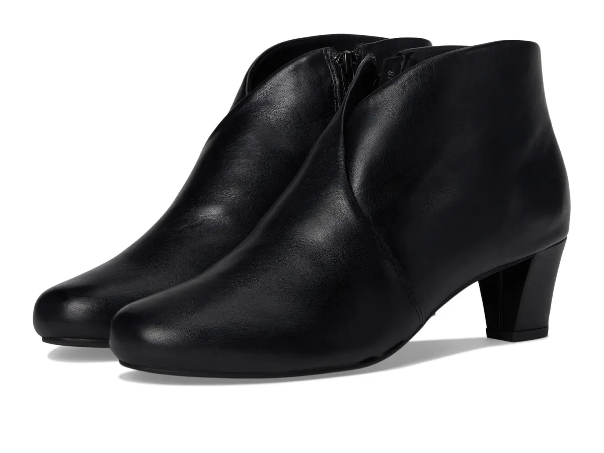 David Tate Prestige Boot Black Nappa Leather 10.5 | Stylish & Comfortable Ankle Boot with Leather Side Zipper - main product image