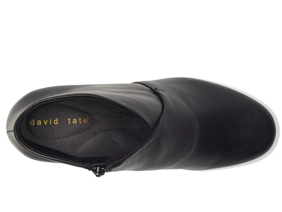 David Tate Prestige Boot Black Nappa Leather 10.5 | Stylish & Comfortable Ankle Boot with Leather Side Zipper - view 2