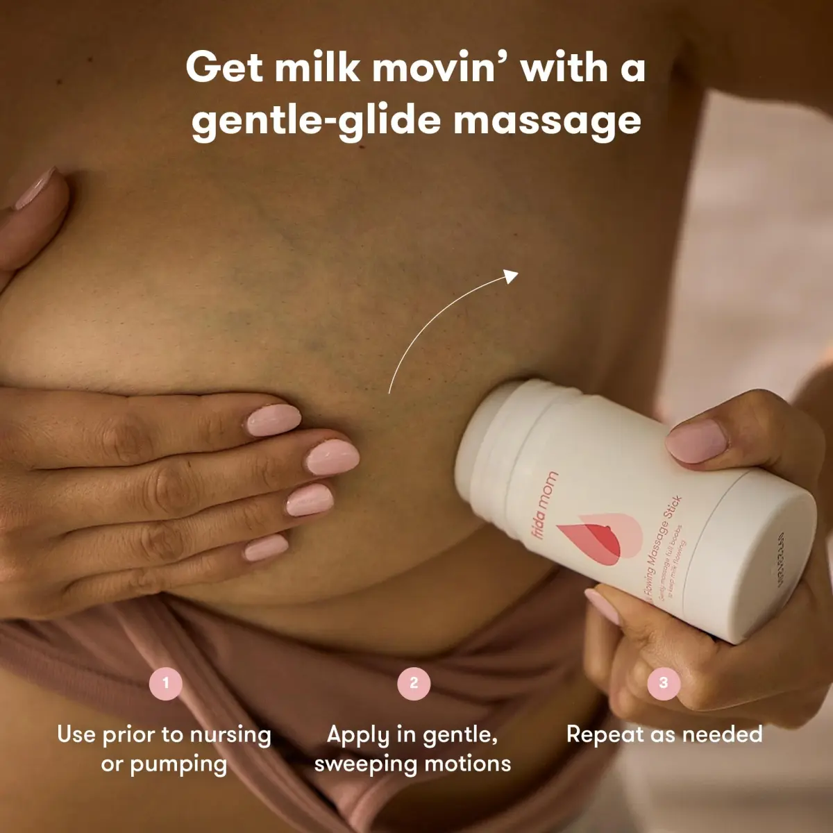 Frida Mom Milk Flowing Massage Stick 59ml (2 Fl Oz) | Aloe & Chamomile Infused for Breastfeeding Moms - view 2