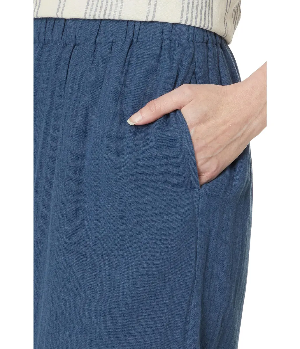 Pact Organic Cotton Women's Gauze Wide Leg Pant French Navy | Breathable, Relaxed Fit for Daily Comfort - view 3