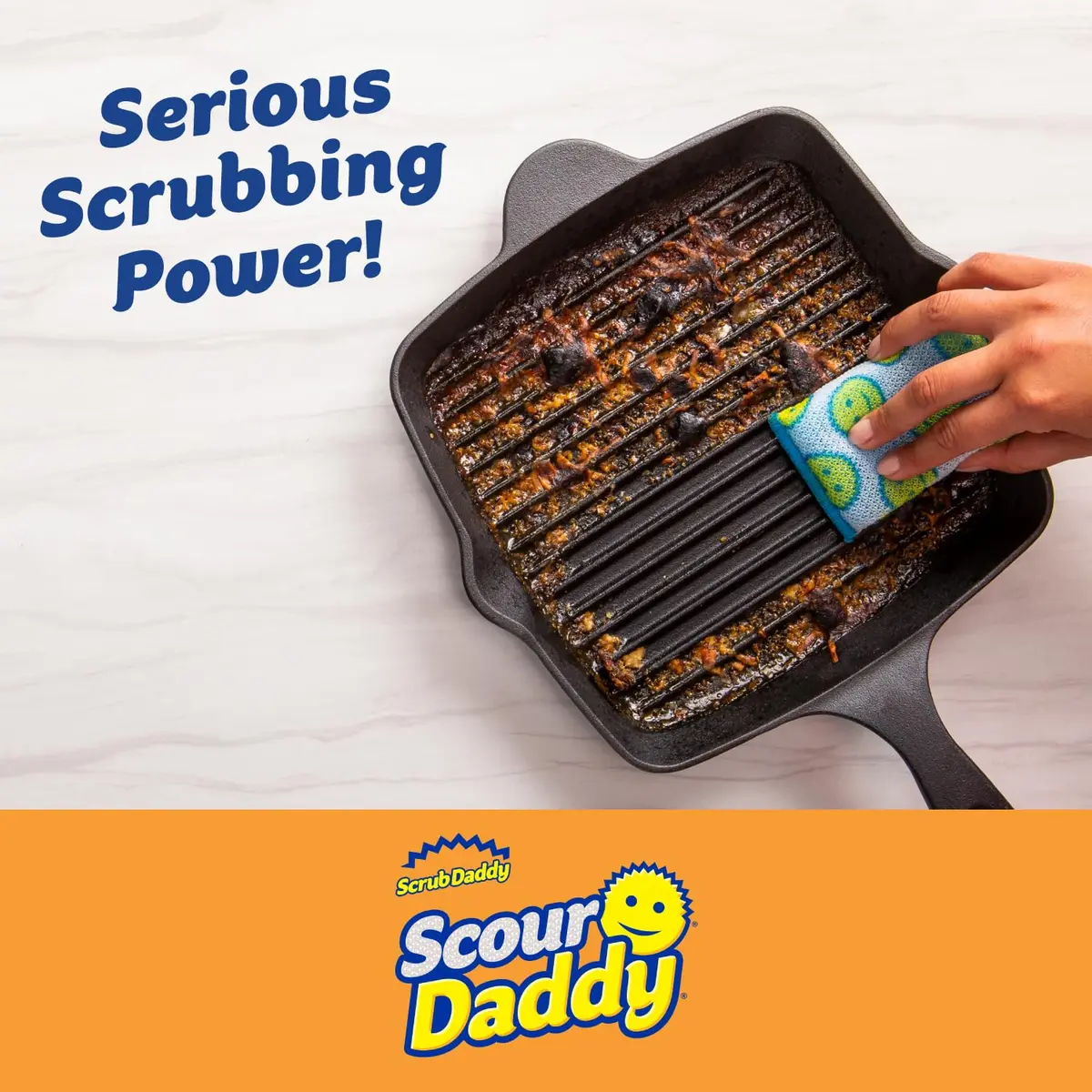 Scrub Daddy Scour Daddy Scouring Pad 12 Pack (36 Count) | Non-Scratch, Odor-Resistant, Temperature-Controlled FlexTexture - view 2