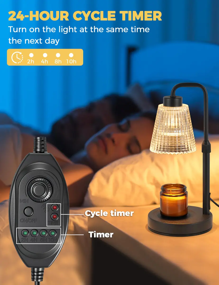 GODONLIF Candle Warmer Lamp with Timer, Home Decor for Women | Dimmable, Adjustable Height, Safe & Elegant - view 5