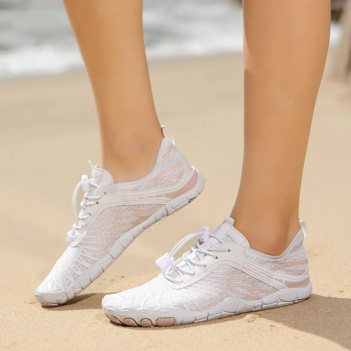 V OPXIN Barefoot Shoes for Women & Men with Wide Toe Box, Breathable Aqua Swim Surf Hiking Walking Shoes (US Women 7/Men 5) - view 8