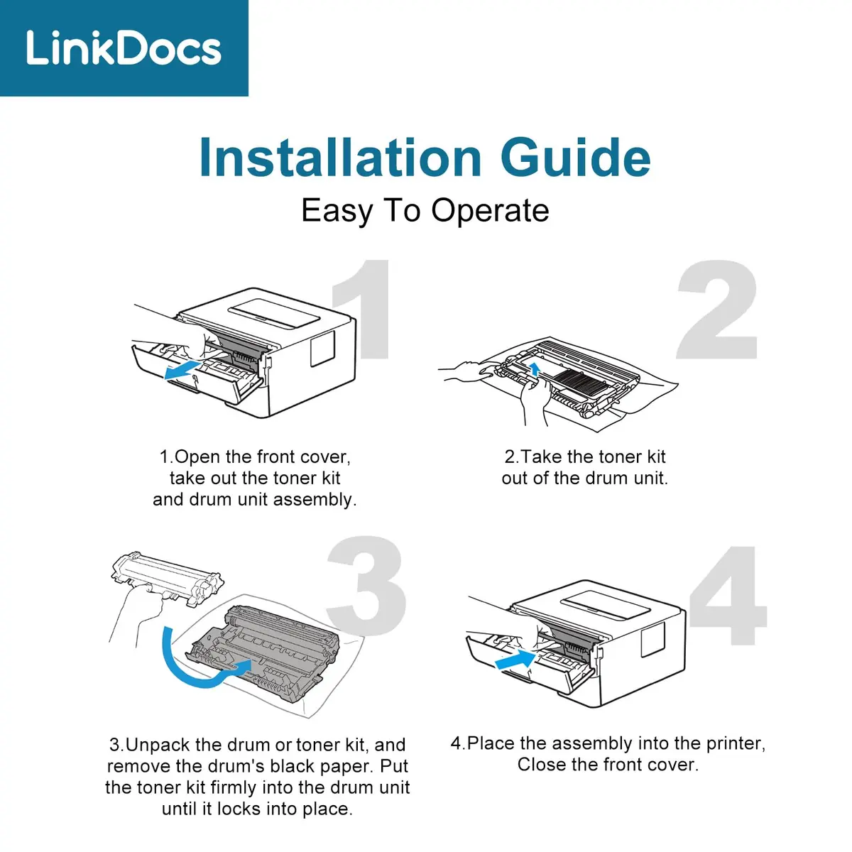 LinkDocs DR920 High Yield Imaging Drum Unit for Brother Printers | 45,000 Pages, Compatible with HL-L5210 HL-L6210DW - view 5