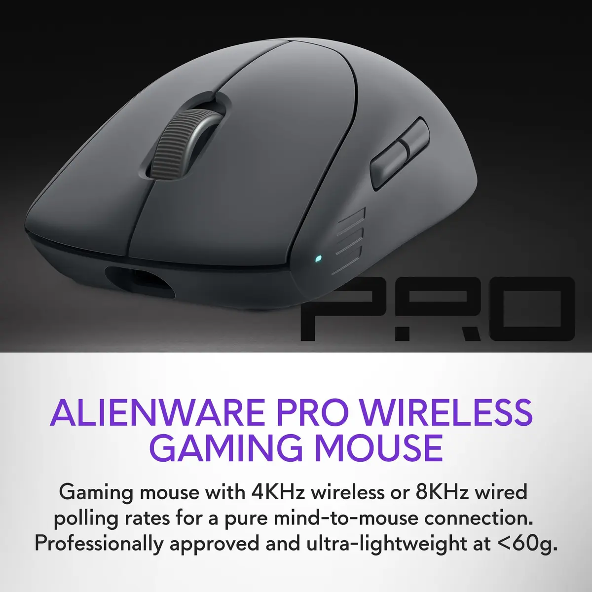 Alienware Pro Wireless Gaming Mouse 26,000 DPI | 6 Buttons, Dark Side of the Moon - view 2