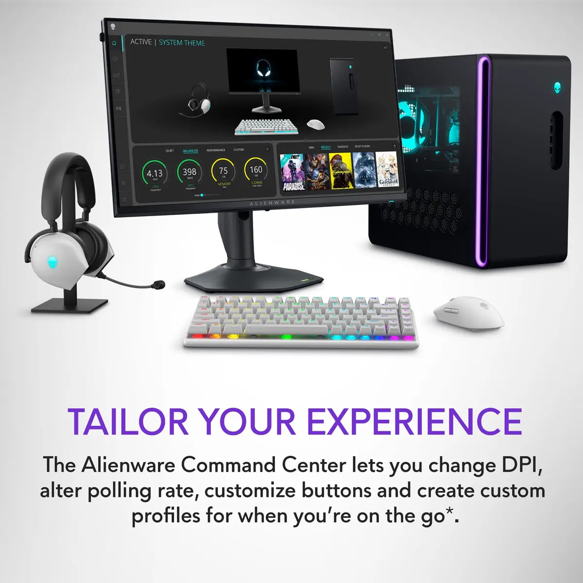 Alienware Pro Wireless Gaming Mouse LL Pro WL 26,000 DPI | 6 Buttons for Gaming & Precision - view 7