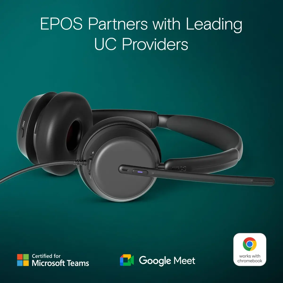 EPOS IMPACT 860T ANC Wired Headset with Noise Cancellation & USB-C | 192g (6.77 oz) - view 4