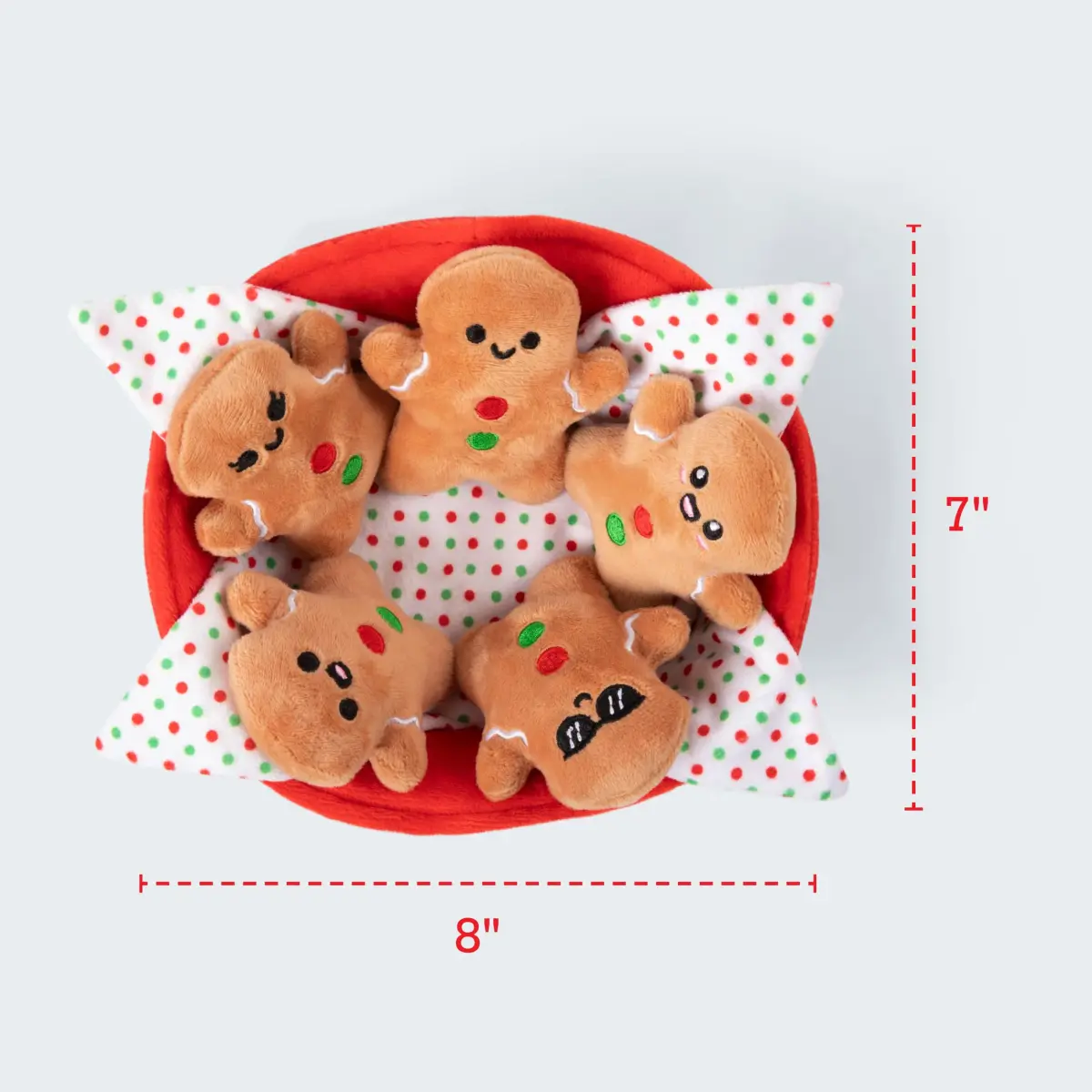 WHAT DO YOU MEME? Emotional Support Gingerbread Plushies Set | 5 Plushies + Carrier - view 3