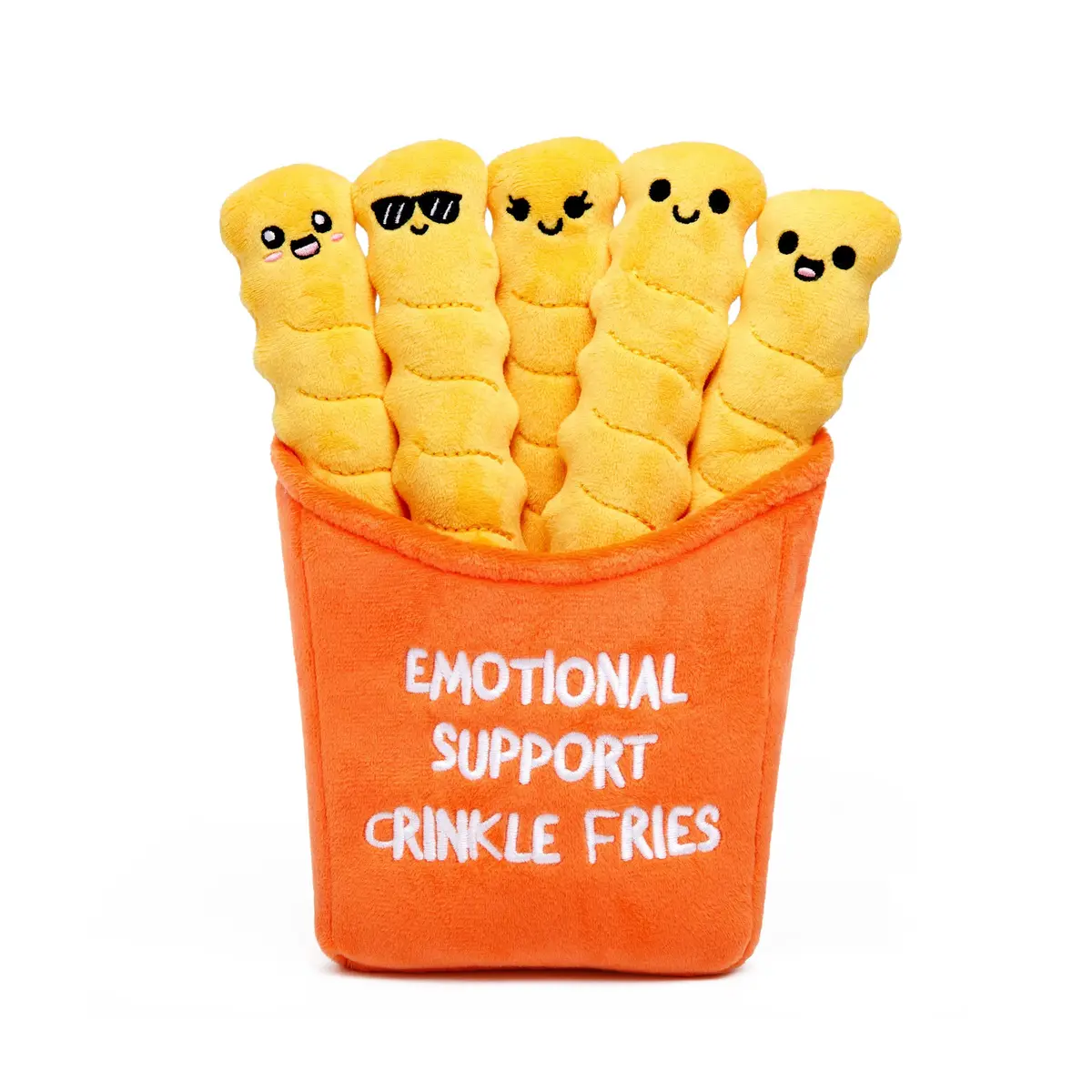 WHAT DO YOU MEME? Emotional Support Crinkle Fries Plush Toy 25cm (10 inches) | Fun & Stress-Relief Toy - main product image