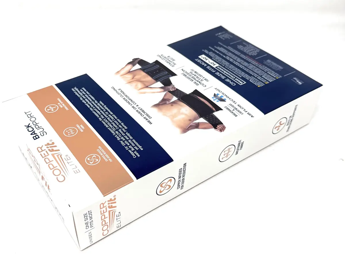 Copper Fit Elite Air Back Support Brace with Airflow Technology, Adjustable Compression Straps, Double Band, One Size Fits Most | Breathable Lower Back Support - view 7
