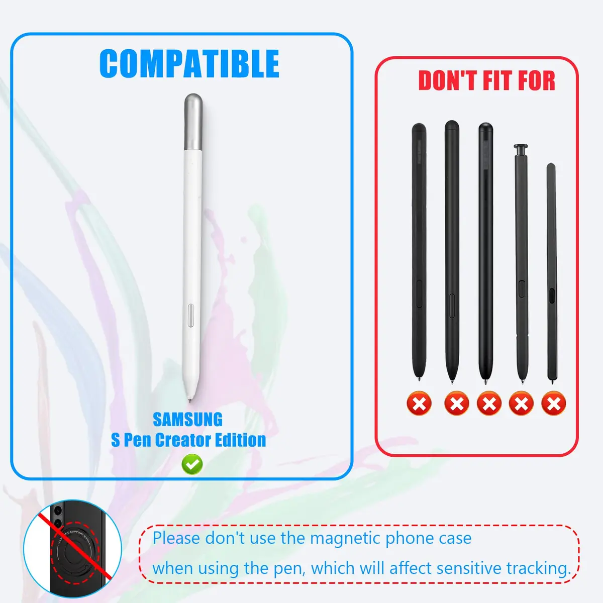 REEYEAR Titanium Alloy Replacement Nibs for Samsung S Pen Creator Edition (2 Pcs, Space Gray) | Unbreakable, Smooth Ballpoint Note Taking - view 2