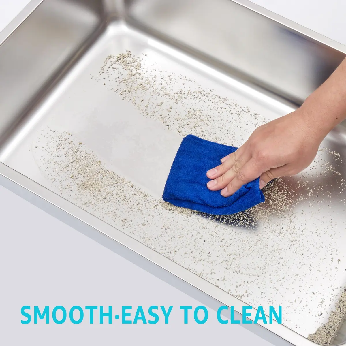 EGMEHOAD Stainless Steel Litter Box XL | Large Cat Litter Box for Big Cats & Pets - view 5
