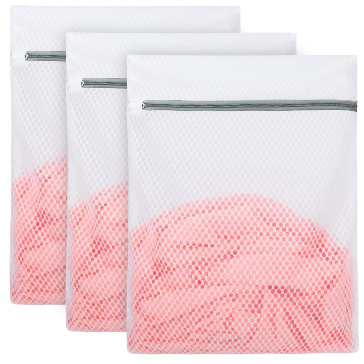 Vivifying 3-Pack Medium Mesh Laundry Bags 32 x 42 cm (12.6 x 16.5 Inches) | Protects Delicates & Travel Gear - main product image