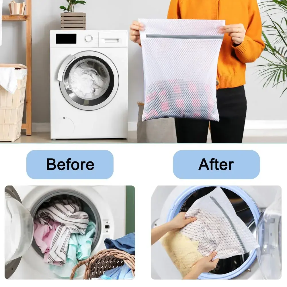 Vivifying 3-Pack Medium Mesh Laundry Bags 32 x 42 cm (12.6 x 16.5 Inches) | Protects Delicates & Travel Gear - view 6