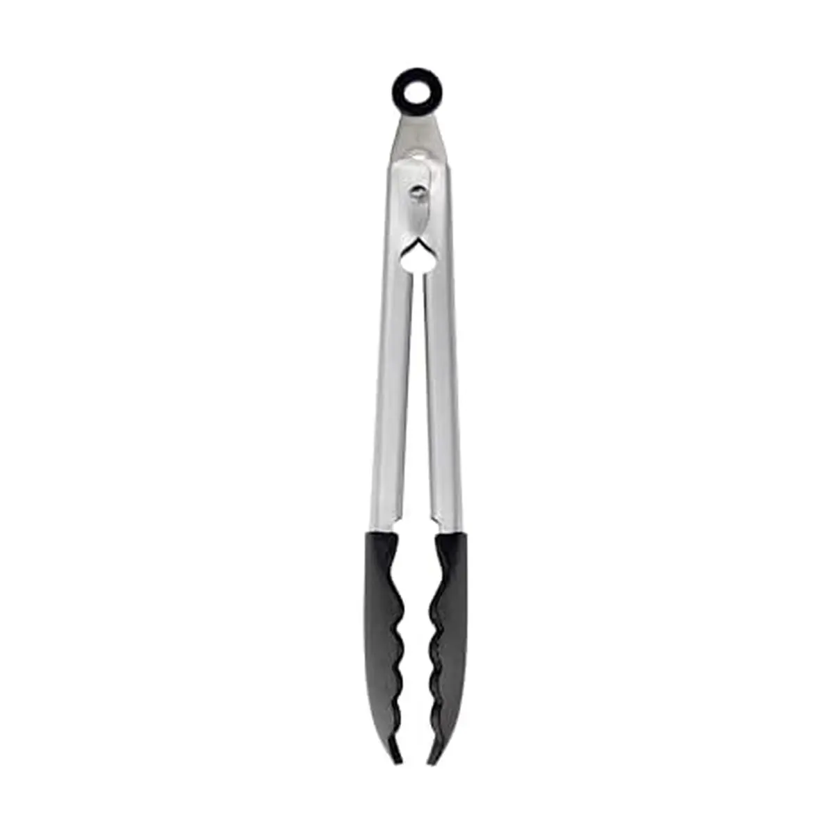KitchenAid Silicone Tipped Stainless Steel Tongs, Black, 9 Inch | Heat-Resistant & Safe for All Cookware - main product image