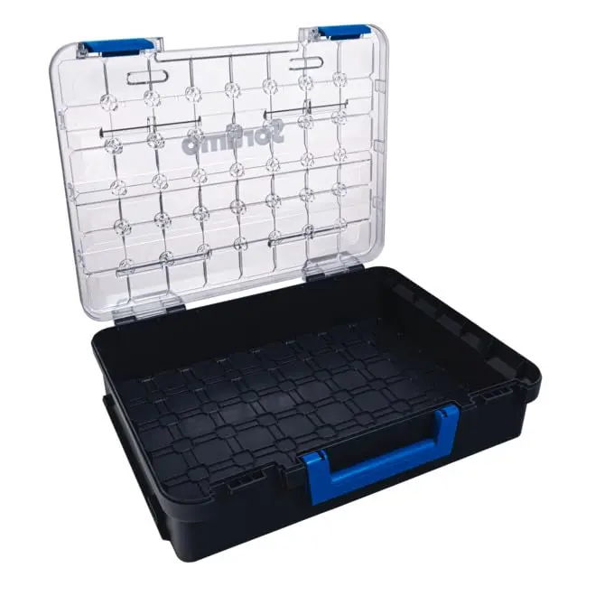 Sortimo T-BOXX 330 Empty Sorting Box 35.8cm x 44.4cm x 11.5cm | Transparent Lid for Small Parts - view 2