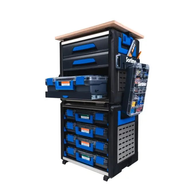 Sortimo T-BOXX 330 Empty Sorting Box 35.8cm x 44.4cm x 11.5cm | Transparent Lid for Small Parts - view 7