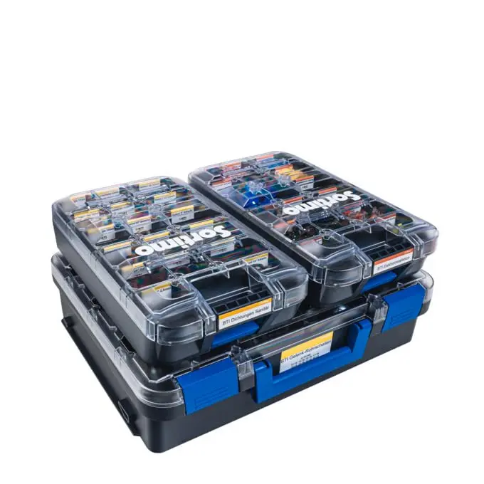 Sortimo T-BOXX 330 Empty Sorting Box 35.8cm x 44.4cm x 11.5cm | Transparent Lid for Small Parts - view 10