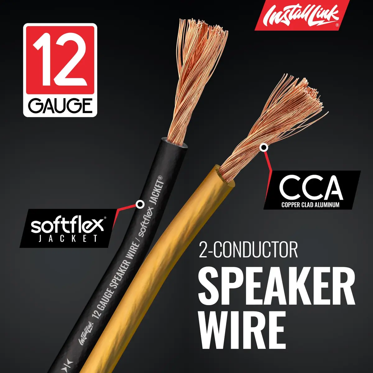 Install Link 12 AWG Gauge Speaker Wire 100 Feet (30.5m) | CCA Copper Clad Aluminum for Home Theater & Car Audio - view 7