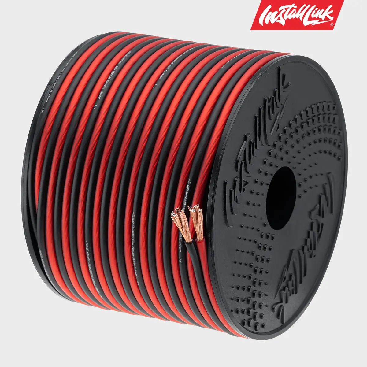 Install Link 12 AWG Gauge Speaker Wire 100 Feet (30.5m) Frosted Green/Black | CCA Copper Clad Aluminum - view 9