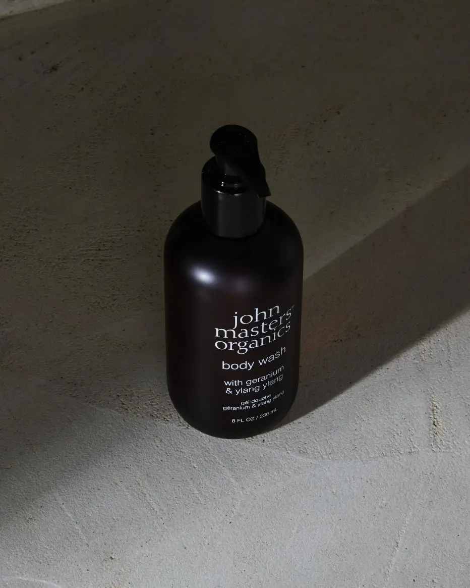 john masters organics Body Wash with Geranium & Ylang Ylang | Gentle Organic Skin Cleanser for All | 8 Fl Oz - view 5