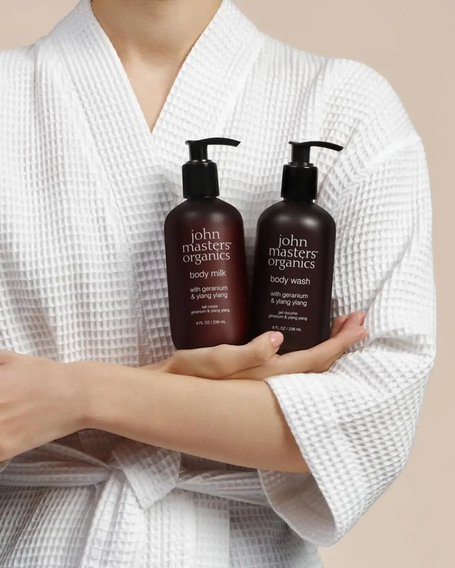 john masters organics Body Wash with Geranium & Ylang Ylang | Gentle Organic Skin Cleanser for All | 8 Fl Oz - view 3