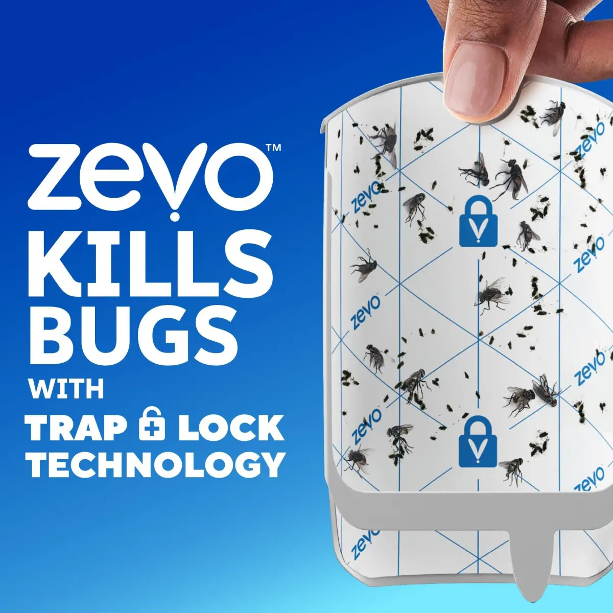 ZEVO Flying Insect Trap Refill Cartridges for Fruit Flies & Gnats, 12 Count | Odorless & Mess-Free Adhesive Backing - view 5
