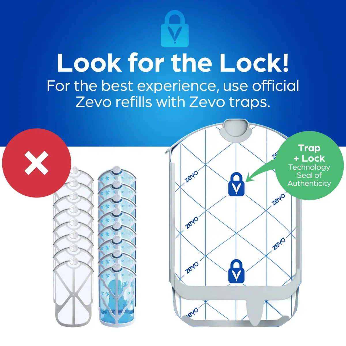 ZEVO Flying Insect Trap Refill Cartridges for Fruit Flies & Gnats, 12 Count | Odorless & Mess-Free Adhesive Backing - view 2