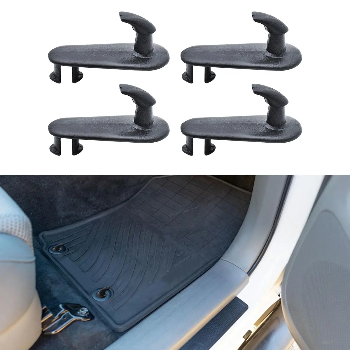 Kutyun Car Floor Mat Clips 4PCS | Secure Fixing for Toyota & Lexus Vehicles - main product image